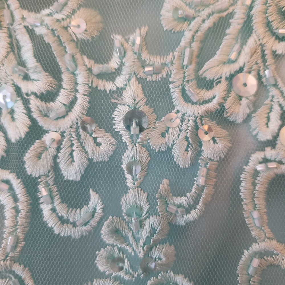 NWT, Unaltered Morilee Chiffon Bridesmaids Dress in Mint Green - Picture 7 of 12